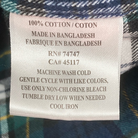 Red Head Brand Co. Green & Navy Plaid Button Down Shirt Size Small - Picture 3 of 4